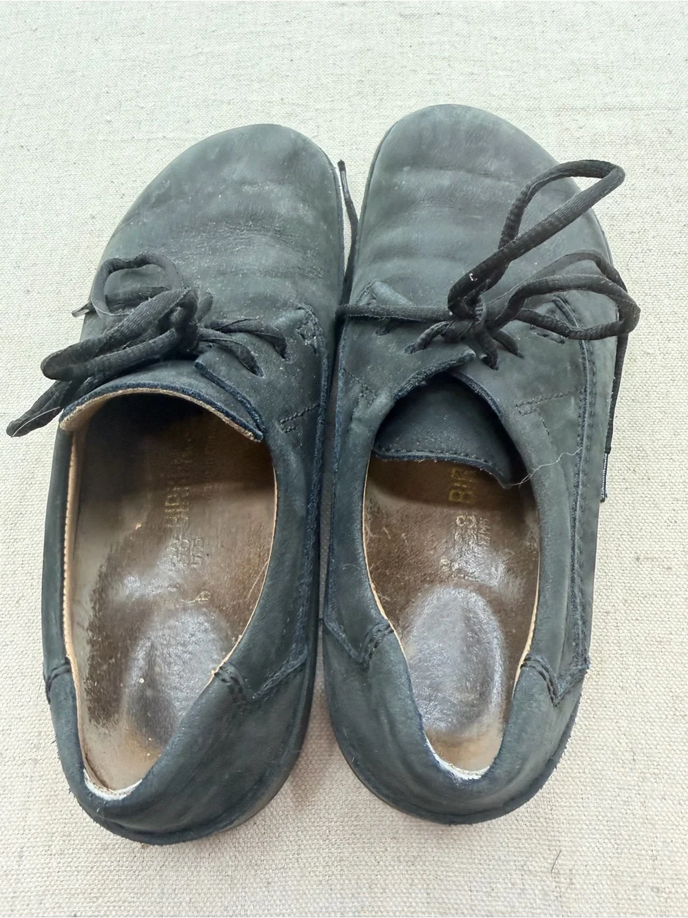 Birkenstock Memphis Suede Lace Up Loafers/ L7-M5